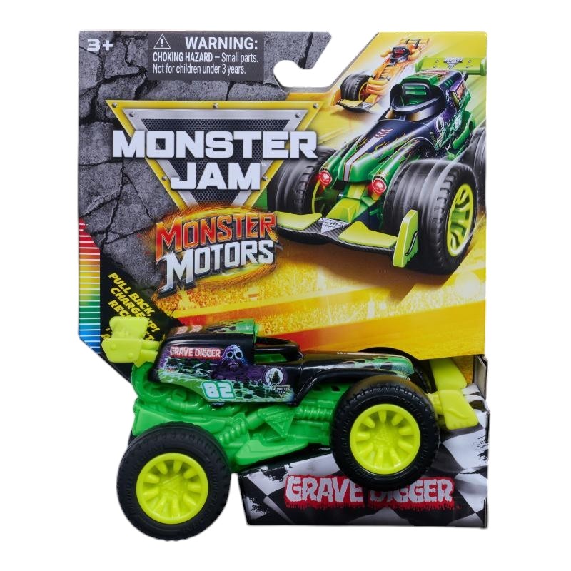 木工 Toy モンスターローダー Monster Jam 1:64 Monster Motors - Grave Digger | Mighty Utan